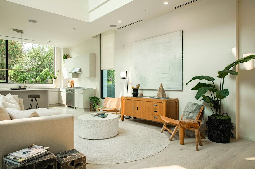 indoor plants in luxury home